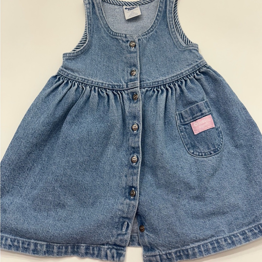 Vintage OshKosh B'gosh Blue Denim Kids dress